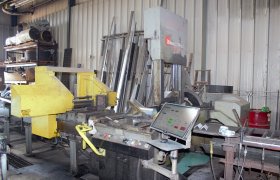 Metal Cutting Saw Machine at Lee Industries of Little Falls