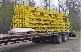 Metal rails fabricated and powder coated by Lee Industries